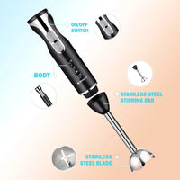 Home Portable Handheld Cooking Stick 1000W 5 in 1 Multi-function Blender Food Processor Small Baby Food Machine Meat Grinder