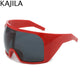 Oversized Punk Shield Sunglasses Women Men Big Frame 2025 Luxury Brand Steampunk Mask Sun Glasses For Ladies Sports Goggle UV400