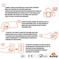 New LED Illuminated Gesture Light Car Finger Light With Remote Road Rage Signs Middle Finger Gesture Light Hand Lamp