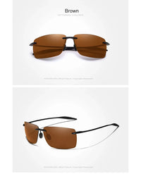 KINGSEVEN Brand New Rimless Sunglasses Polarized UV400 Men Driving Ultralight Rectangle Frameless Glasses Women Fishing Eyewear