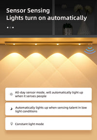 LED Motion Sensor Wireless Ultra Thin Night Light USB LED Wine cooler Light For Kitchen Cabinet Bedroom Wardrobe Indoor Lighting