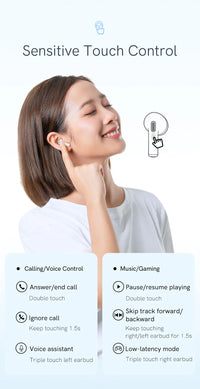 QCY T20 TWS Wireless Earphones Bluetooth 5.3 Earbuds 68ms Low Latency 13mm Driver HIFI Headphones 4 Mics+ENC HD Call Headsets