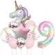 Rainbow Unicorn Balloon 40inch Foil Balloon Unicorn Theme Suitable for Birthday Shower Party Balloon Supplies