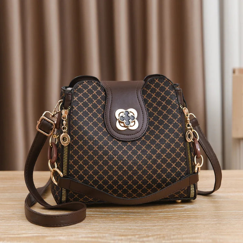 New women shoulder Bag for 2025 luxury designer handbag women Handbags leather Printed monogram single shoulder straddle bag