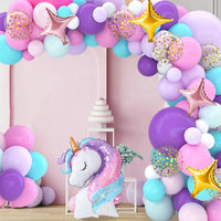 Rainbow Unicorn Balloons Garland Arch Kit Unicorn Birthday Party Decor Kids Wedding Birthday Supplies Baby Shower Latex Balloons