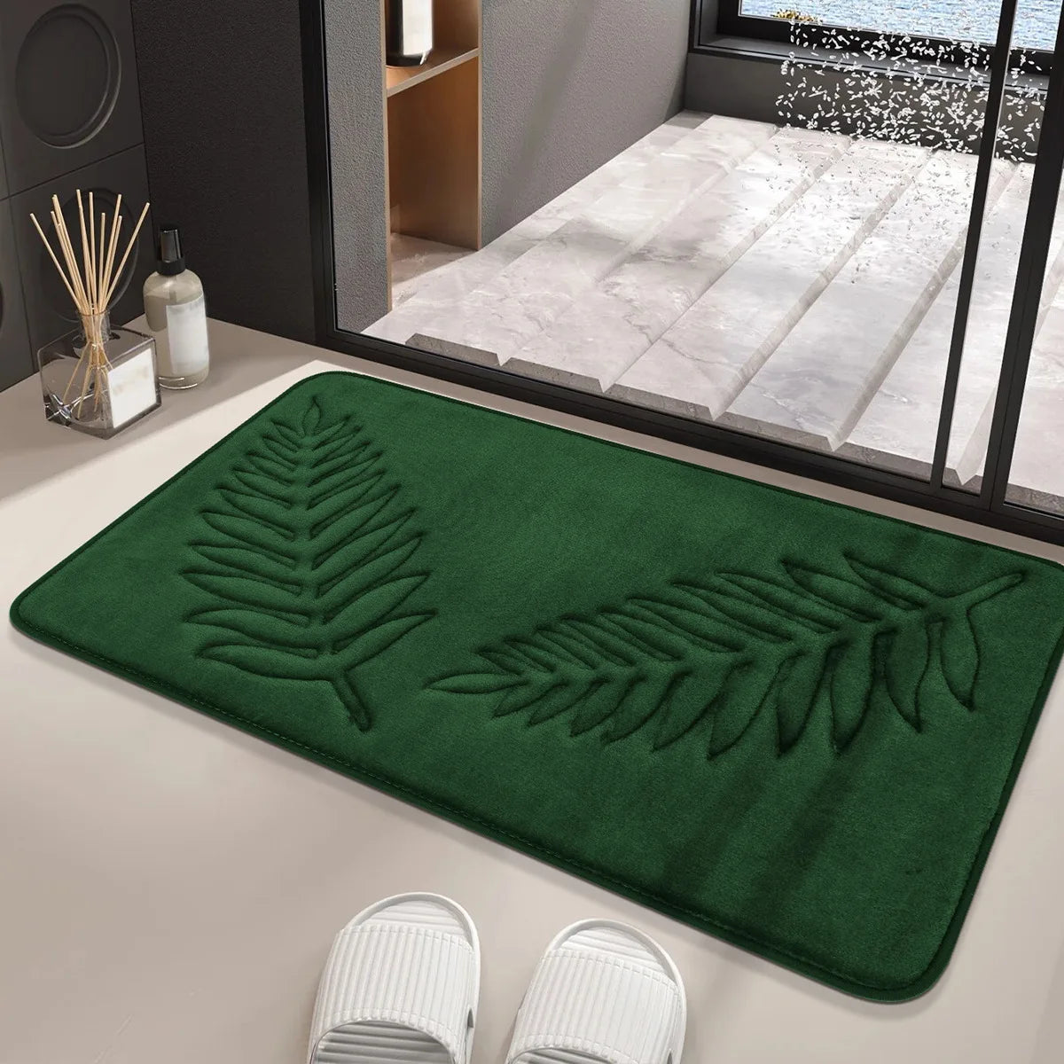 Memory Foam Bath Mat Toilet Mat Extra Soft Non-Slip Bathroom Mat Super Comfort Bath Mats for Bathroom Floor Bath Rug Foot Mat
