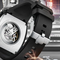Mark Fairwhale 6003 Automatic Movement Mens Watch New Tonneau Light Case Luminous Waterproof Mechanical Watches for Men Gift BOX