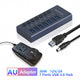 MZX 10/7/4 Port Aluminum USB 3.0 Hub A 3 0 Multi Splitter Concentrator Multiple Extension Hub Switch Power Adapter for PC Laptop