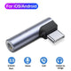 New Elbow USB Type C to 3.5mm Jack AUX Audio Headphone Converter Adapter Fast Charger 30W for Samsung iPhone 15 Xiaomi  Huawei