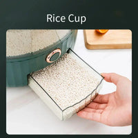 Kitchen Rotation Storage Box Pet Food Dispenser Sealed Dry Cereal Grain Bucket for Kitchen Moisture Proof Grain Organization