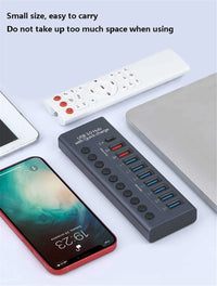 MZX 10/7/4 Port Aluminum USB 3.0 Hub A 3 0 Multi Splitter Concentrator Multiple Extension Hub Switch Power Adapter for PC Laptop