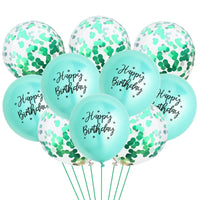 10/20pcs 12inch Happy Birthday Printed Pattern Metallic Ballons Helium Latex Balloon Chrome Metal Globos Birthday Party Decorati