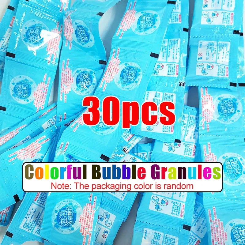 10-30pcs Bubble Machine Supplement Liquid Colorful Bubble Concentrated Granules 10pcs ≈ 500ml Bubble Gun Supplement Granules