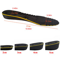 Magnet Massage Height Increase Insoles For Women Men 2/3/4/5 Cm Up Invisiable Arch Support Orthopedic Insoles Heighten Lift
