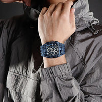 NAVIFORCE Fashion Men Watch Quartz Chronograph  Clock 3ATM Waterproof Silicone Band Sports Casual Date Display Male Wristwatches