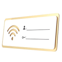 WiFi Sign Acrylic Mirror Wall Sticker for Public Places Shops Handwriting Account And Password Wifi Notice Board Wall Sticker