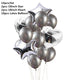 10/14pcs Mix Pink Rose Balloons Heart Star RoseGold Confetti Balloon Birthday Party Decorate Kids Adult Air Balls Wedding Globos