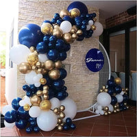 Navy Blue Balloons Garland White Sliver Confetti Latex Ballon Arch Kit Wedding Anniversary Birthday Party Baby Shower Decoration