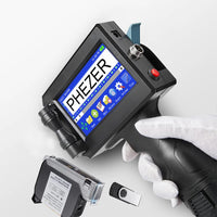 Phezer P15 12.7mm Label Printer QR Bar Batch Code Date Number Logo Expiry Date Handheld Inkjet Printer 28 Languages Portable