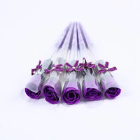 New Artificial Flower 10 Pcs Single Stem Artificial Rose Soap Made Flowers Decoration Valentine Gift