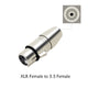 XLR 3PIN female head to 6.5 female 3 core XLR revolution RCA 3.5mm Male lotus audio female seat 6.35 microphone adapter
