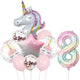 Rainbow Unicorn Balloon 40inch Foil Balloon Unicorn Theme Suitable for Birthday Shower Party Balloon Supplies