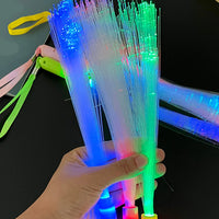 LED Light Up Fiber Optic Wands Glow Sticks Flashing Concerts Rave Colorful Flashing Concert with Strap LED Light Up Shows Toys