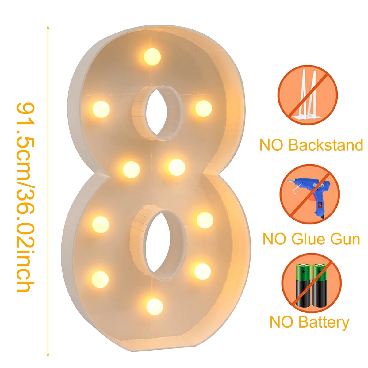 LED Light Giant Birthday Figure Number Balloon Filling Box 30 40 50 1st Birthday Party Decor Adult Kid Baby Shower Wedding Decor