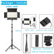 Nagnahz U800+ LED Video Light Photo Studio Lamp Bi-Color 2500K-8500k Dimmable with Tripod Stand Remote for Video Recording Para