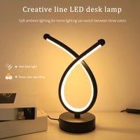 Creative LED line desk lamp for home lighting, decoration, night light