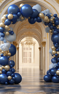 Metal Golden Blue Balloons Arch Set Birthday Wedding Decoration Party Supplies Graduation Holiday Celebration Baby Shower Globos