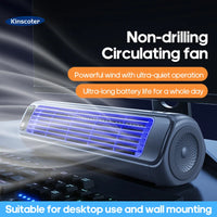 Newest Wall Mounted Air Conditioning Fan Silent Household Rechargeable Tower Fan Vertical Desktop Air Cooler  for Bedroom Living