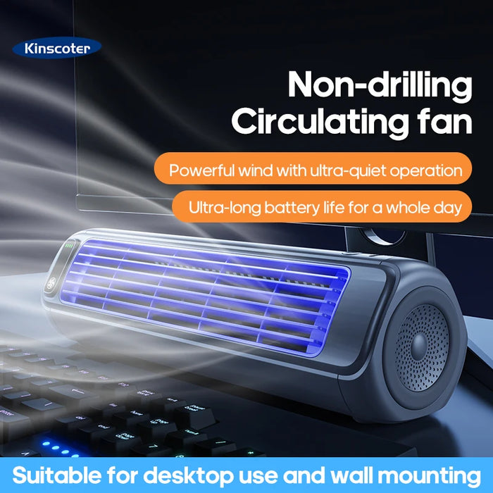Newest Wall Mounted Air Conditioning Fan Silent Household Rechargeable Tower Fan Vertical Desktop Air Cooler  for Bedroom Living