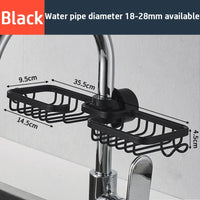 Kitchen Sink Drain Rack Sponge Storage Basket Faucet Holder Space Aluminum Soap Drainer Shelf Organizer Bathroom Accessories