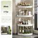 Kitchen Spice Rack Shelf Countertop Corner Multifunctional Seasoning Supplies Rack Saving Spice Rack Organizer with Hooks