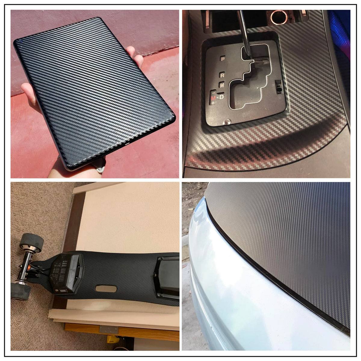 Glossy Carbon Fiber Wrap Vinyl Film 2D 3D 4D 5D 6D Car Sticker Auto Motorcycle Wrapping Covering Film Decorative Car Accessories