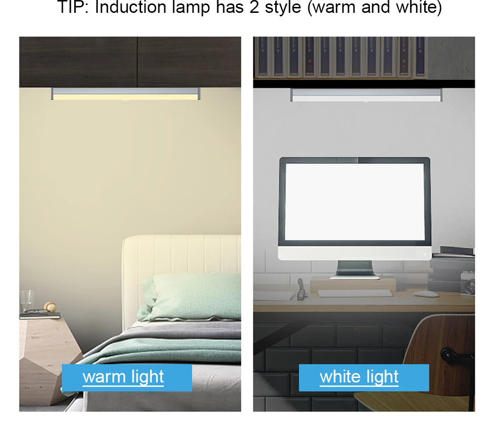 Motion Sensor Light Wireless LED Night Light USB Rechargeable Night Lamp For Kitchen Cabinet Wardrobe Lamp Staircase Backlight