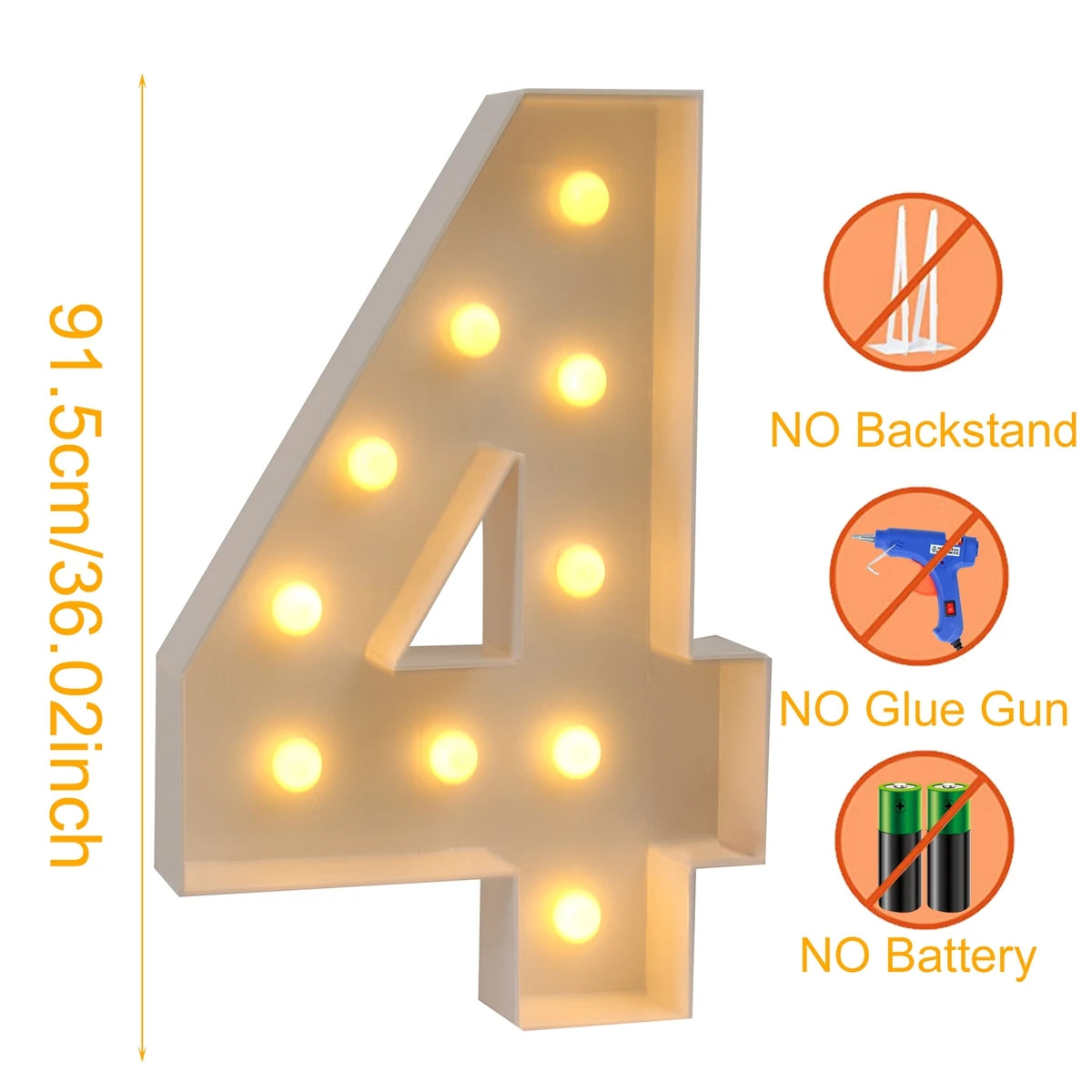 LED Light Giant Birthday Figure Number Balloon Filling Box 30 40 50 1st Birthday Party Decor Adult Kid Baby Shower Wedding Decor