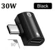 New Elbow USB Type C to 3.5mm Jack AUX Audio Headphone Converter Adapter Fast Charger 30W for Samsung iPhone 15 Xiaomi  Huawei
