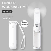 JISULIFE Portable Fan Mini Handheld Fan USB 4500mAh Recharge Hand Held Small 3 in1 Pocket Fan with Power Bank Flashlight Feature