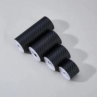Nano Carbon Fiber Car Adhesive Tapes DIY Paste Strip Auto Door Sill Side Mirror Anti Scratch Stickers Waterproof Protection Film