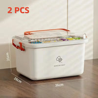 Large Capacity Medicine Box Portable Home First Aid Medical Kit Family Emergency Medicine Box with Multi-layer Drug Storage Case