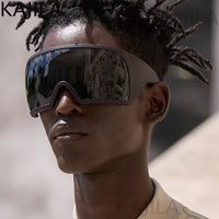 Oversized Punk Shield Sunglasses Women Men Big Frame 2025 Luxury Brand Steampunk Mask Sun Glasses For Ladies Sports Goggle UV400