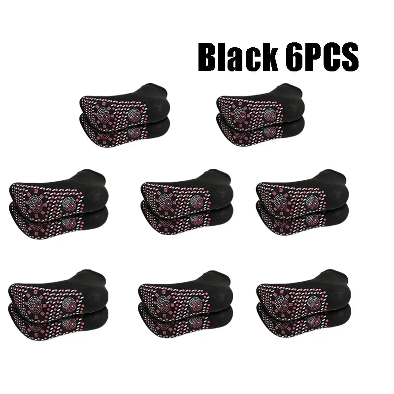 1/5pairs Tourmaline Self-Heating Socks Winter Warm Thermal Health Care Socks Slimming Health Short Sock Magnetic Therapy Sock