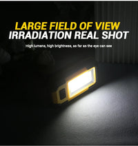 Portable Working Light COB High Bright Flashlight 3Lighting Modes Outdoor Waterproof Camping Fishing Multifunctional Tool Torch