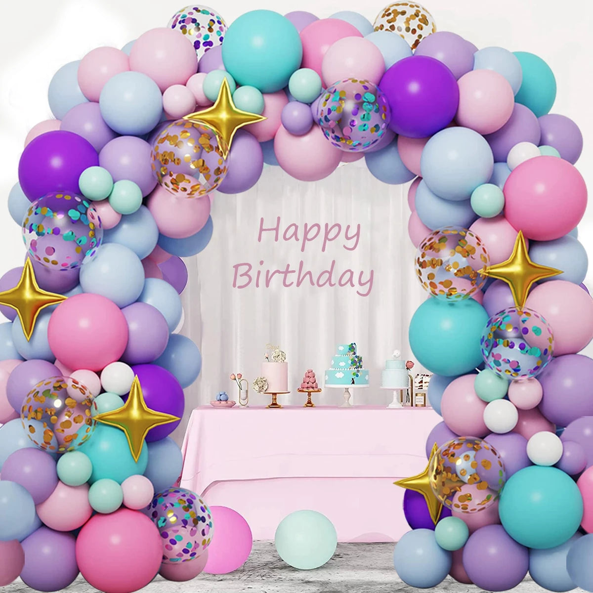 Rainbow Unicorn Balloons Garland Arch Kit Unicorn Birthday Party Decor Kids Wedding Birthday Supplies Baby Shower Latex Balloons