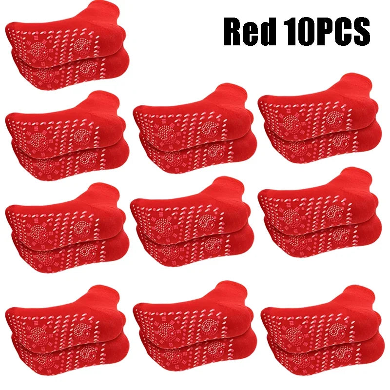 1/5pairs Tourmaline Self-Heating Socks Winter Warm Thermal Health Care Socks Slimming Health Short Sock Magnetic Therapy Sock