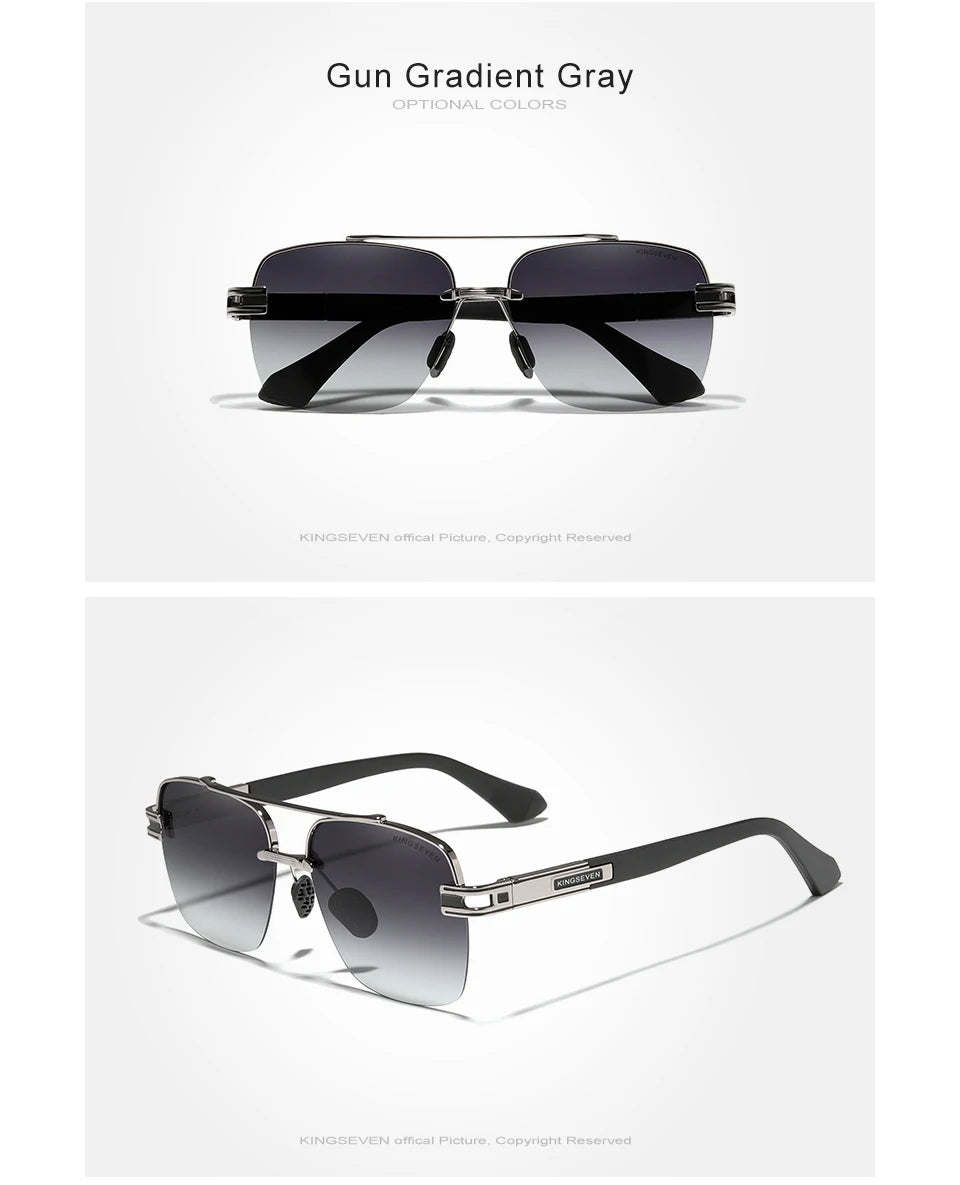 KINGSEVEN New Design Sunglasses For Men Polarized Gradient Sun glasses Women Men Square  UV400 2022 New Driving Eyewear For Men