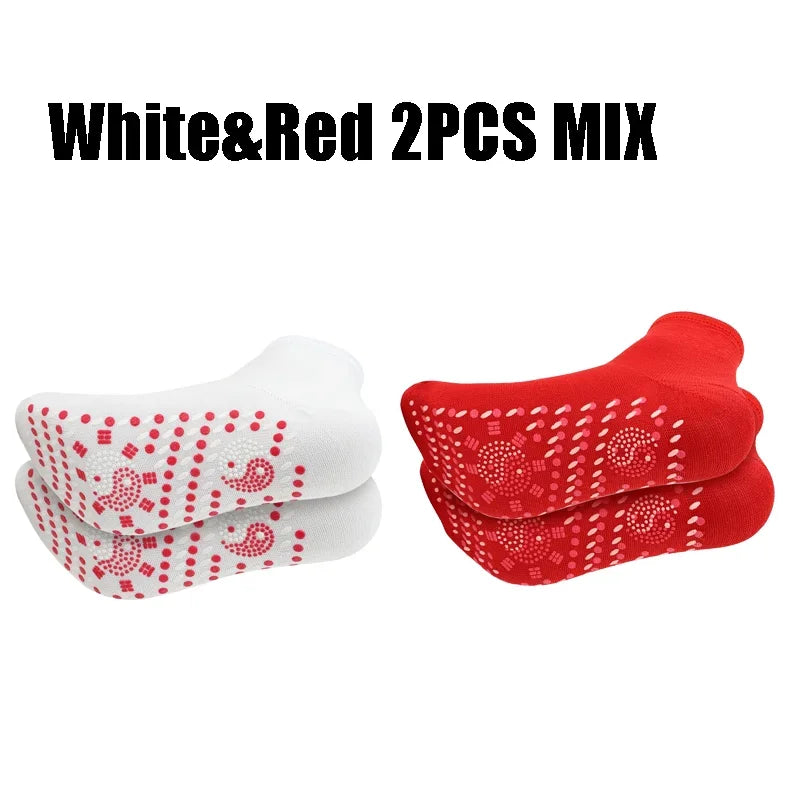 1/5pairs Tourmaline Self-Heating Socks Winter Warm Thermal Health Care Socks Slimming Health Short Sock Magnetic Therapy Sock