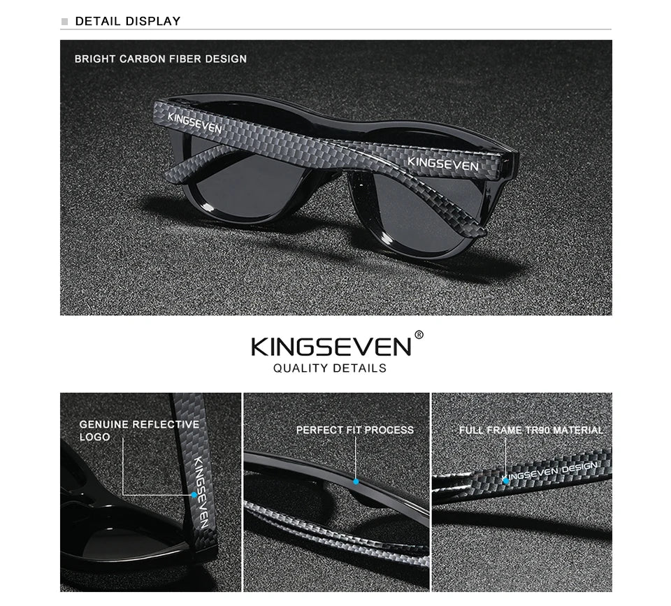 KINGSEVEN 2024 New Brand Design Women's Glasses TR90 Polarized Sunglasses Men Retro Sun Glasses Sonnenbrille Herren